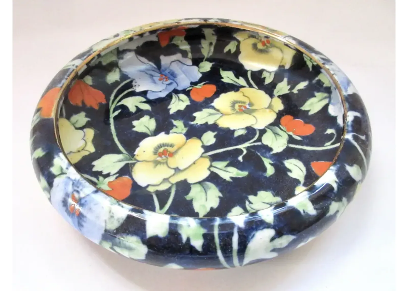 1930s English Art Deco Bowl - Blue