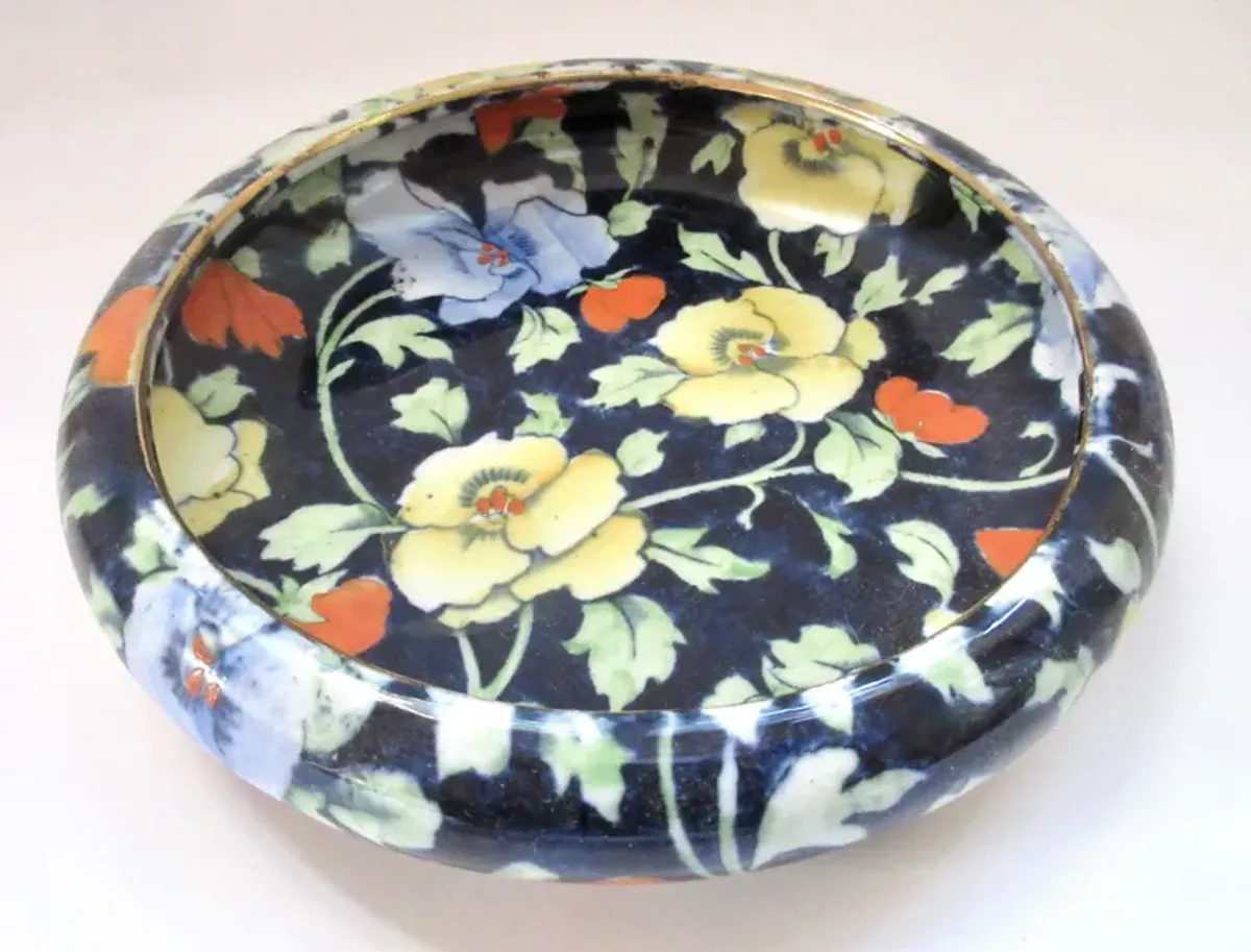 1930s English Art Deco Bowl - Blue