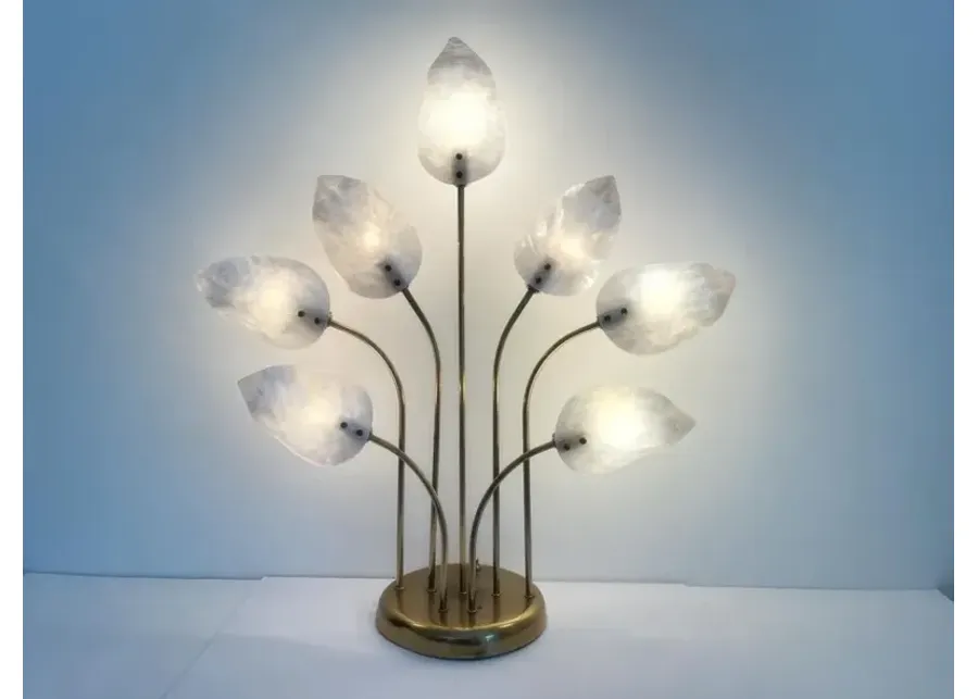 Lucite Leaves Accent Lamp