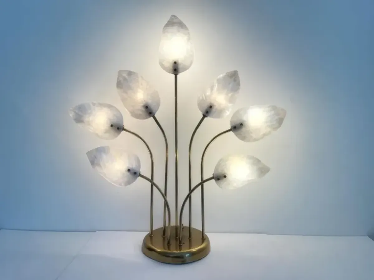 Lucite Leaves Accent Lamp