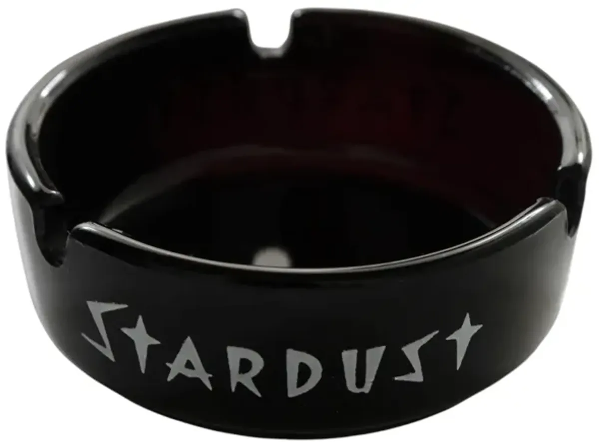 Stardust Las Vegas Black Glass Ashtray