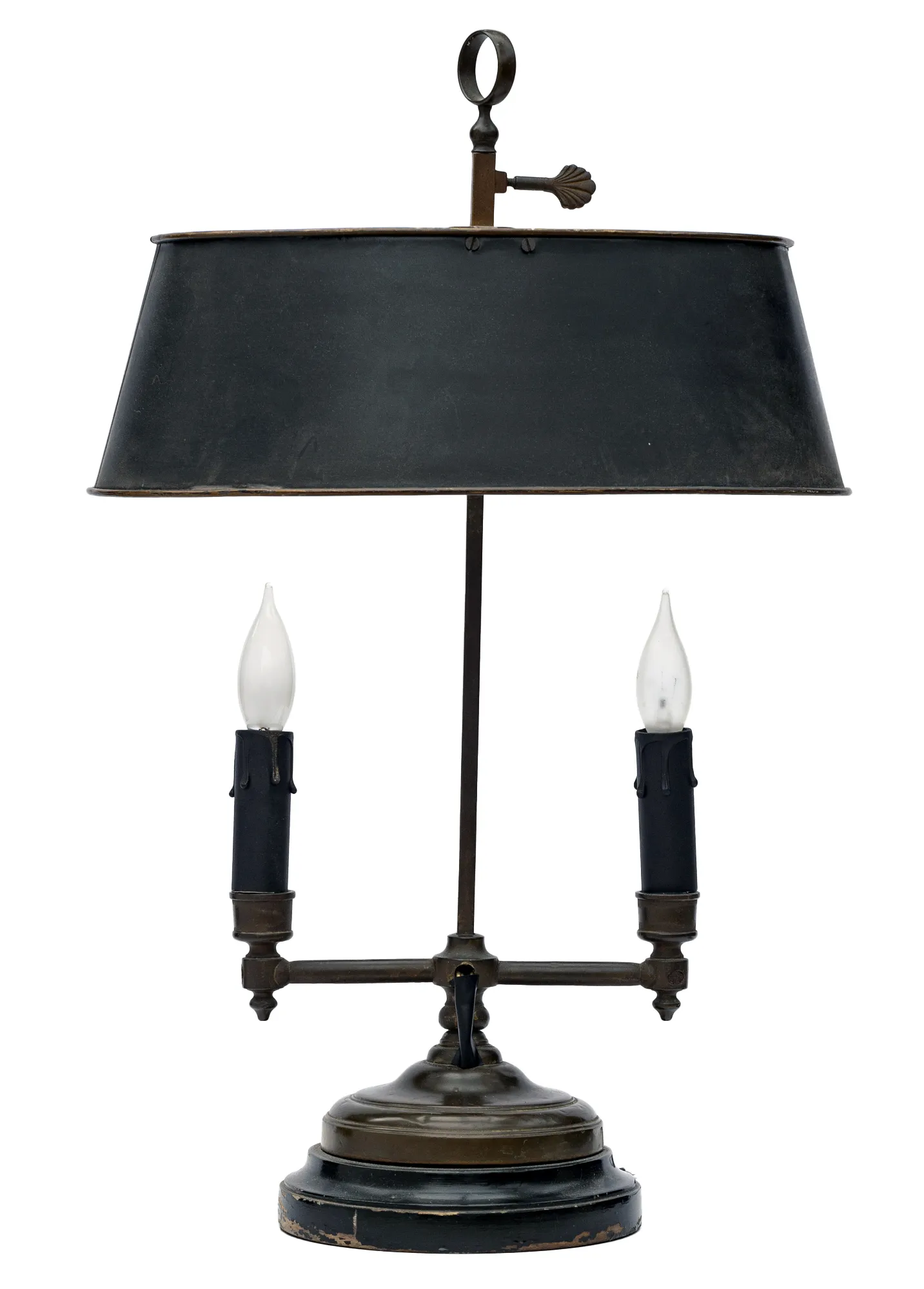 Table Bouillotte Lamp with Metal Shade