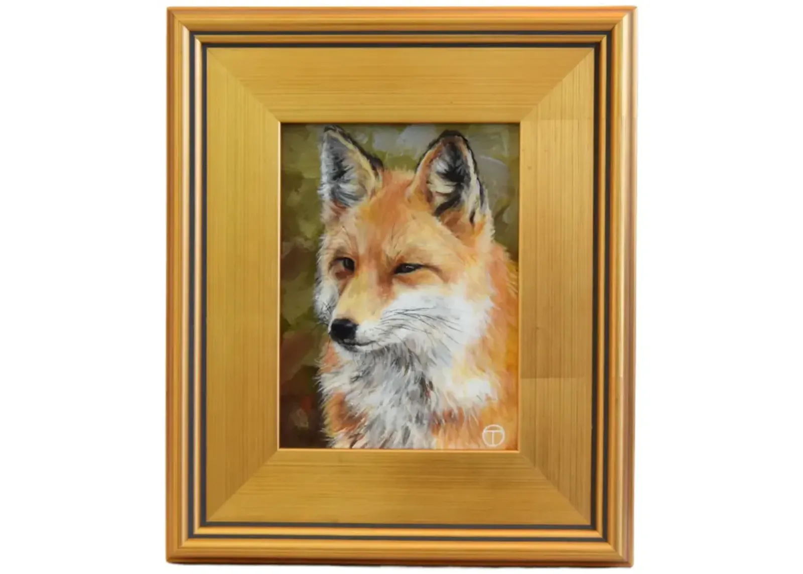 Nature Sly Fox Portrait Oil Painting