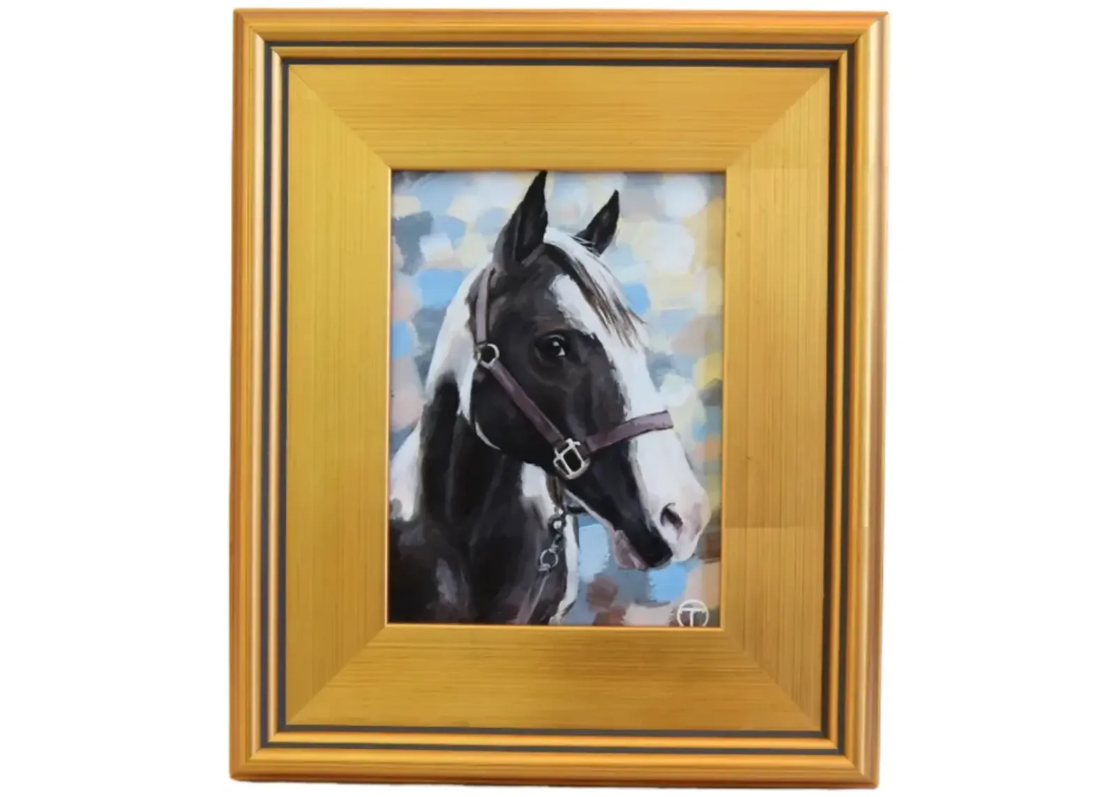 Equestrian Horse Portrait Oil Painting