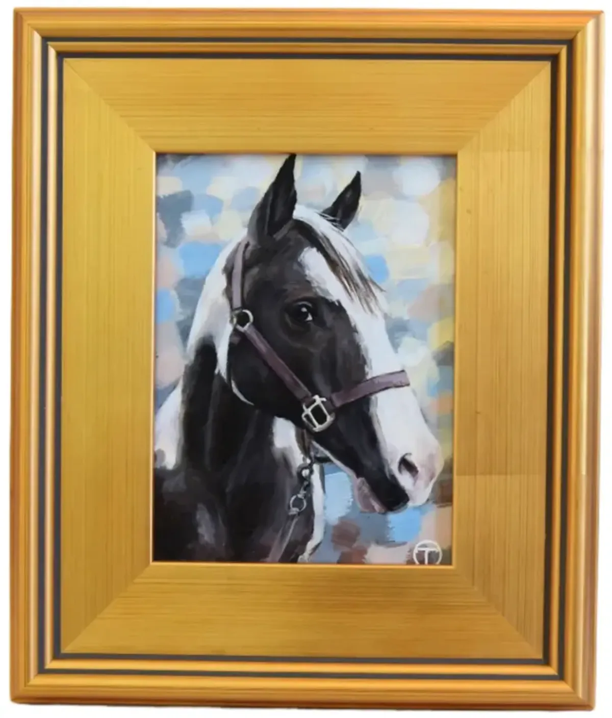 Equestrian Horse Portrait Oil Painting