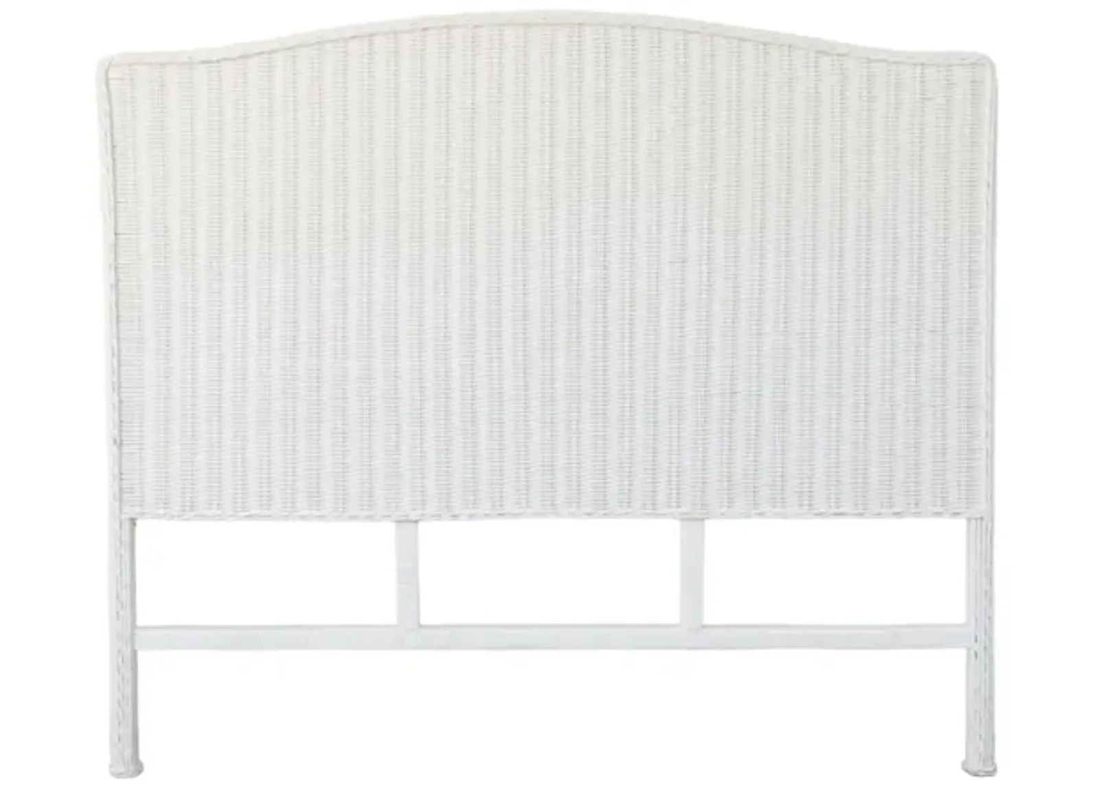 Queen Size White Wicker Headboard