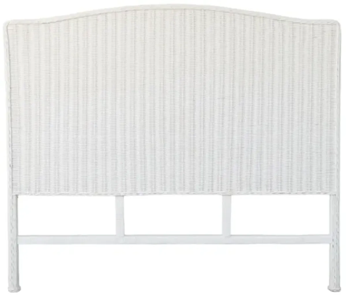 Queen Size White Wicker Headboard