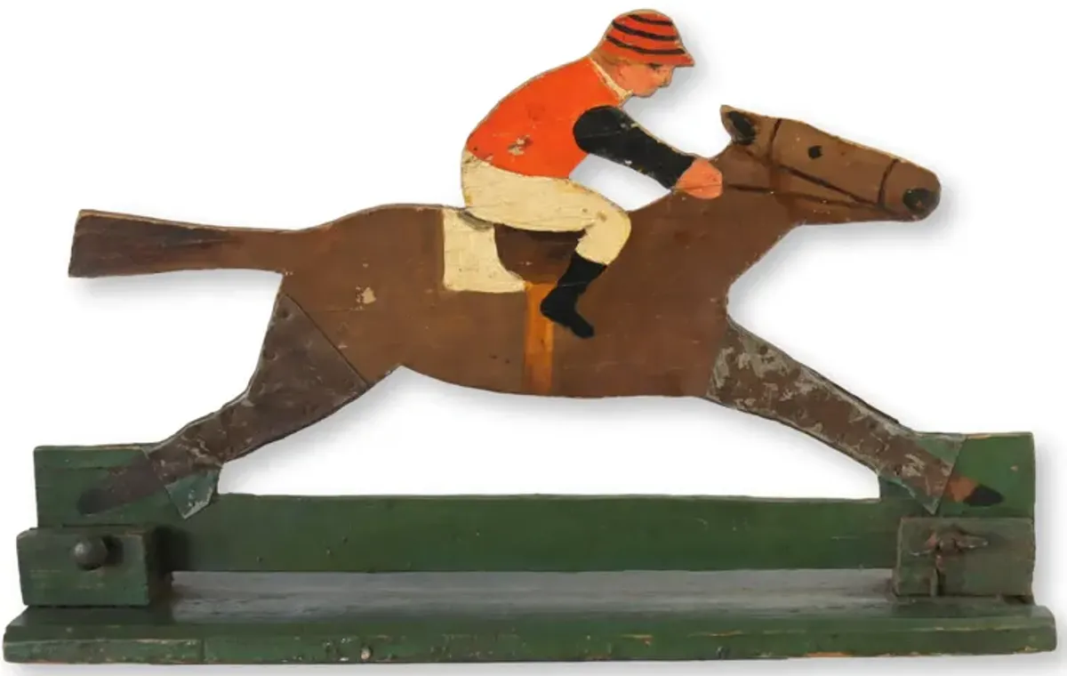 Horse & Jockey Carnival Game Piece - Brown