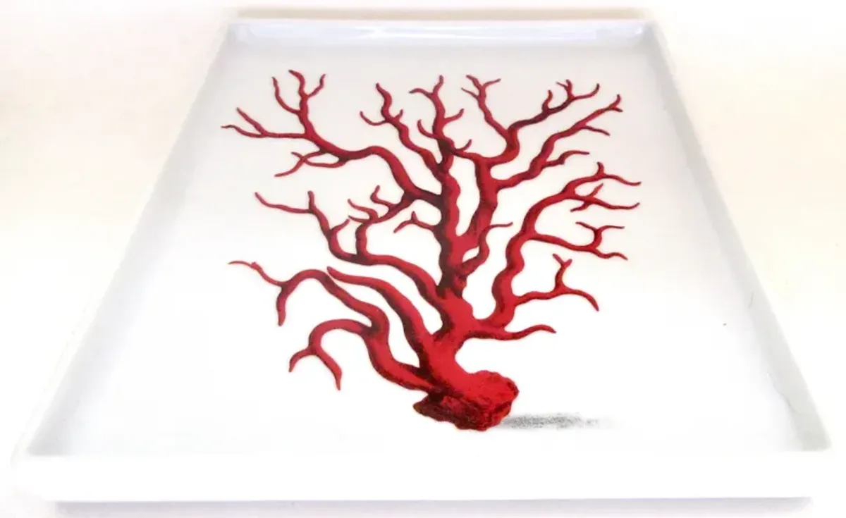 Coral Porcelain Tray