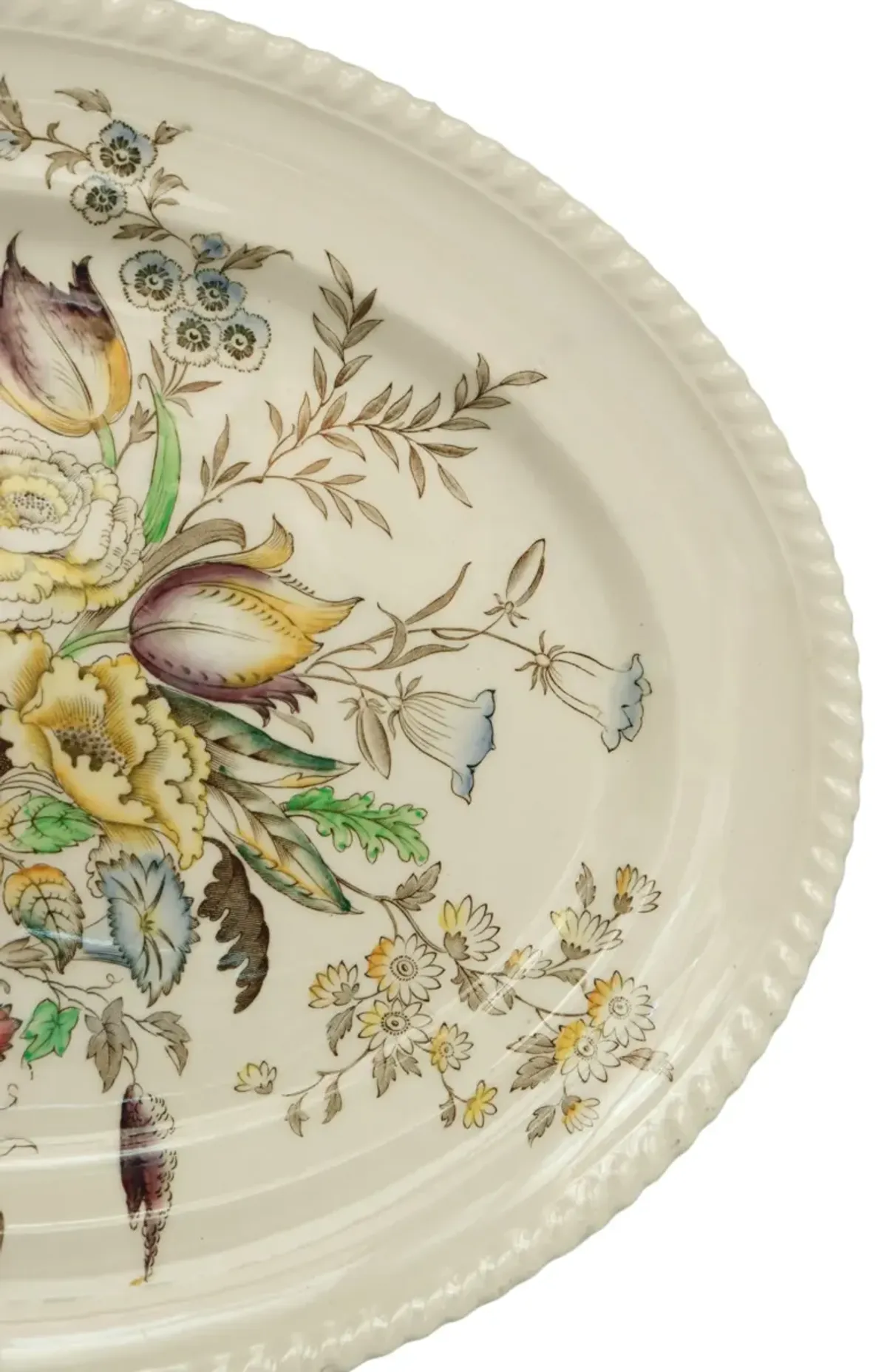 Floral Ceramic Platter by Johnson Bros