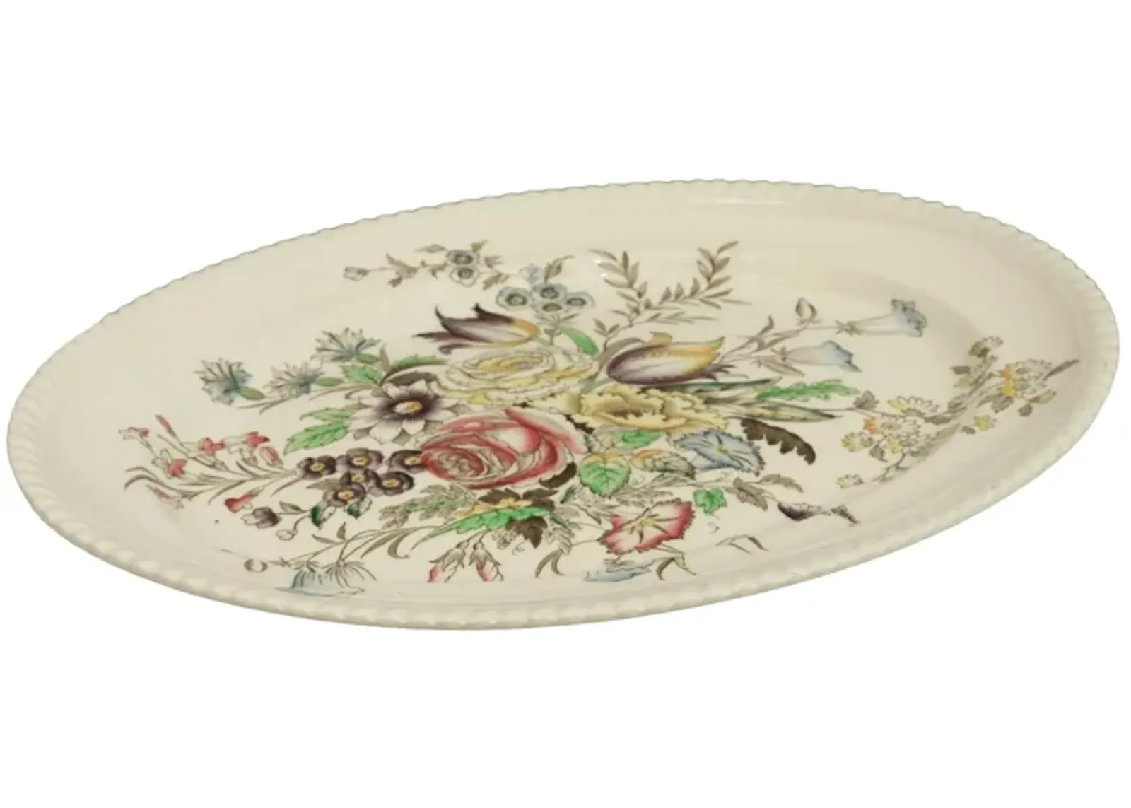 Floral Ceramic Platter by Johnson Bros