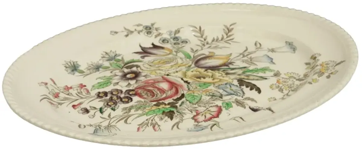 Floral Ceramic Platter by Johnson Bros