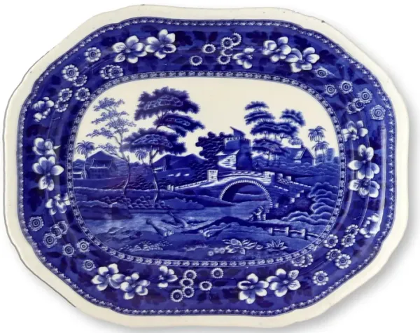 Copeland Spode Tower Meat Platter - Rose Victoria - Blue