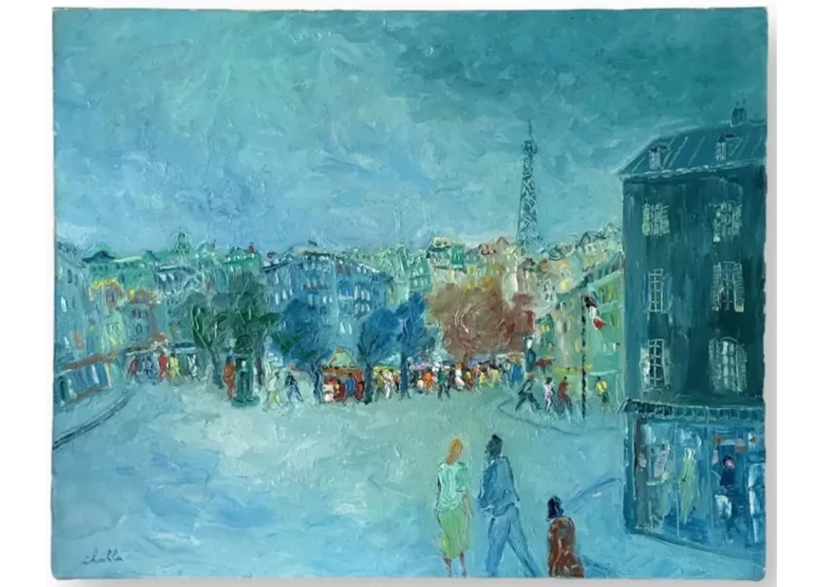 Paris Painting w/Eiffel Tower View