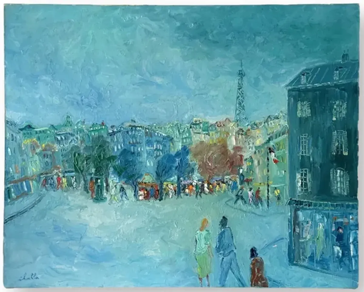 Paris Painting w/Eiffel Tower View