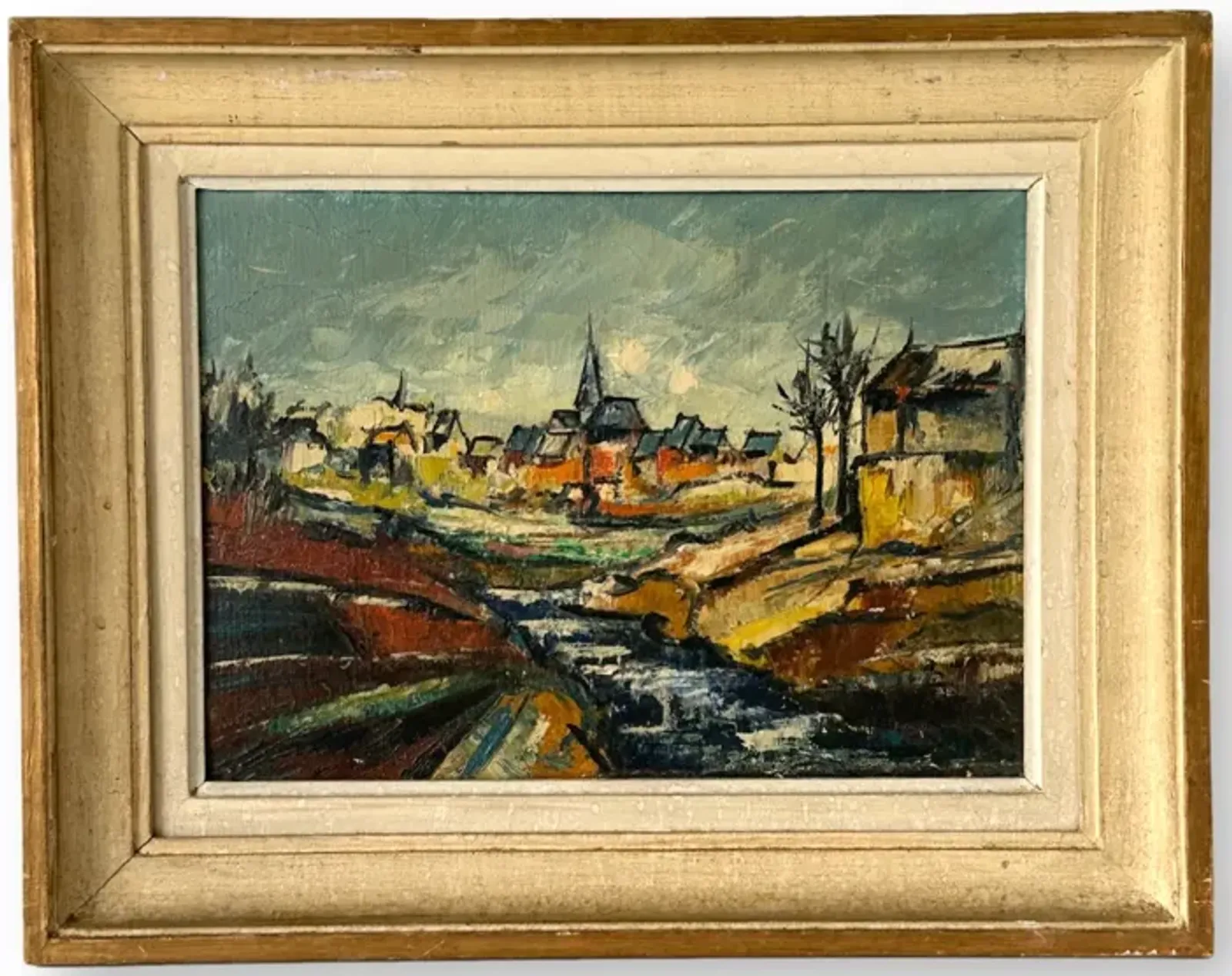 French Abstract Village Painting