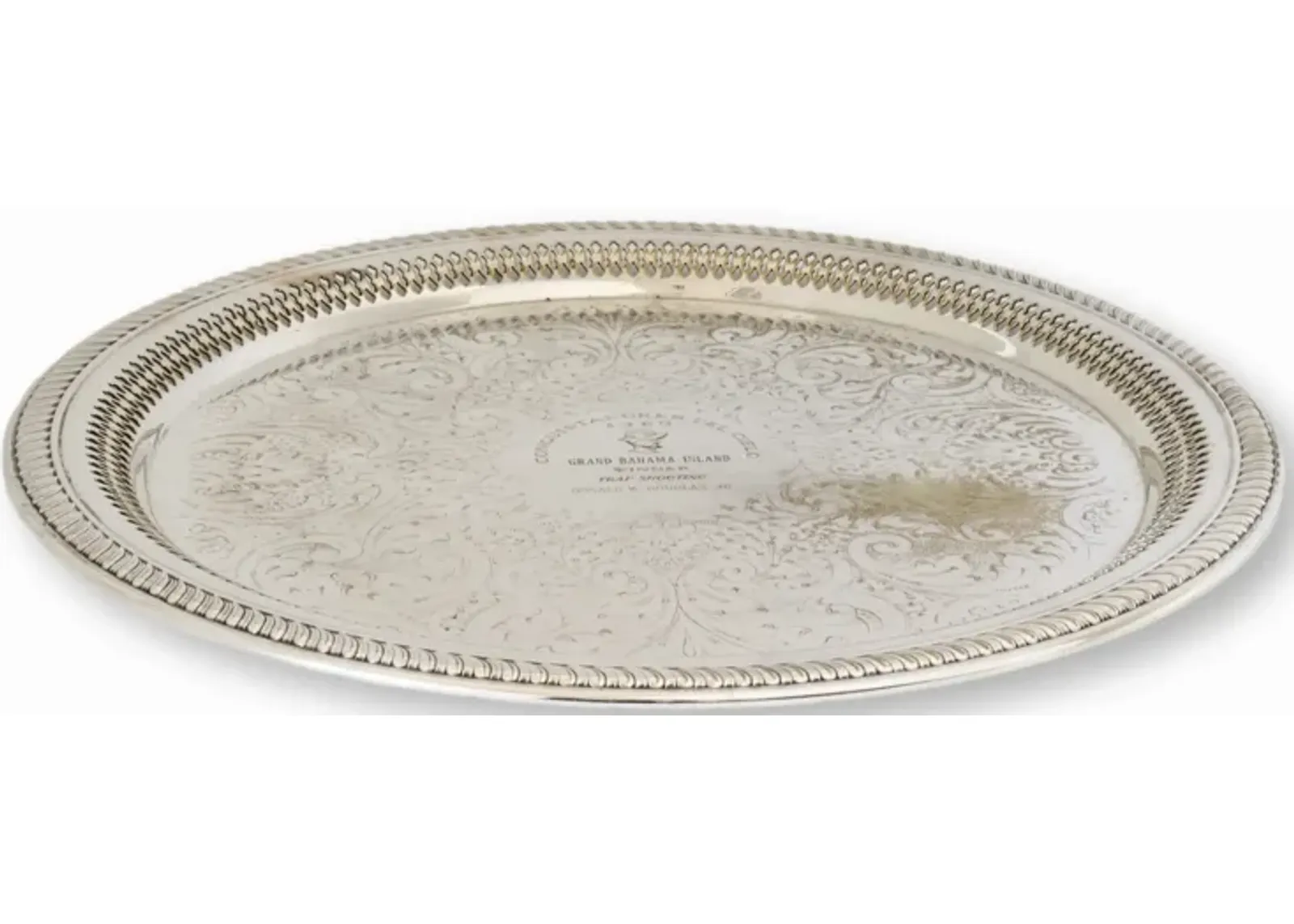 Grand Bahama Island Trap Shooting Tray - Silver