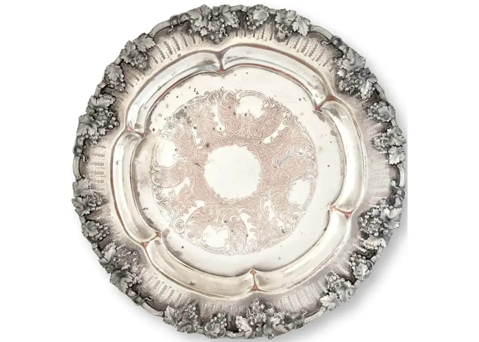 Sheffield Silver-Plate Round Tray