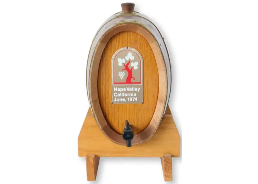 1974 Napa Souvenir Tabletop Wine Barrel