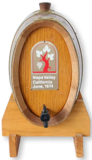 1974 Napa Souvenir Tabletop Wine Barrel