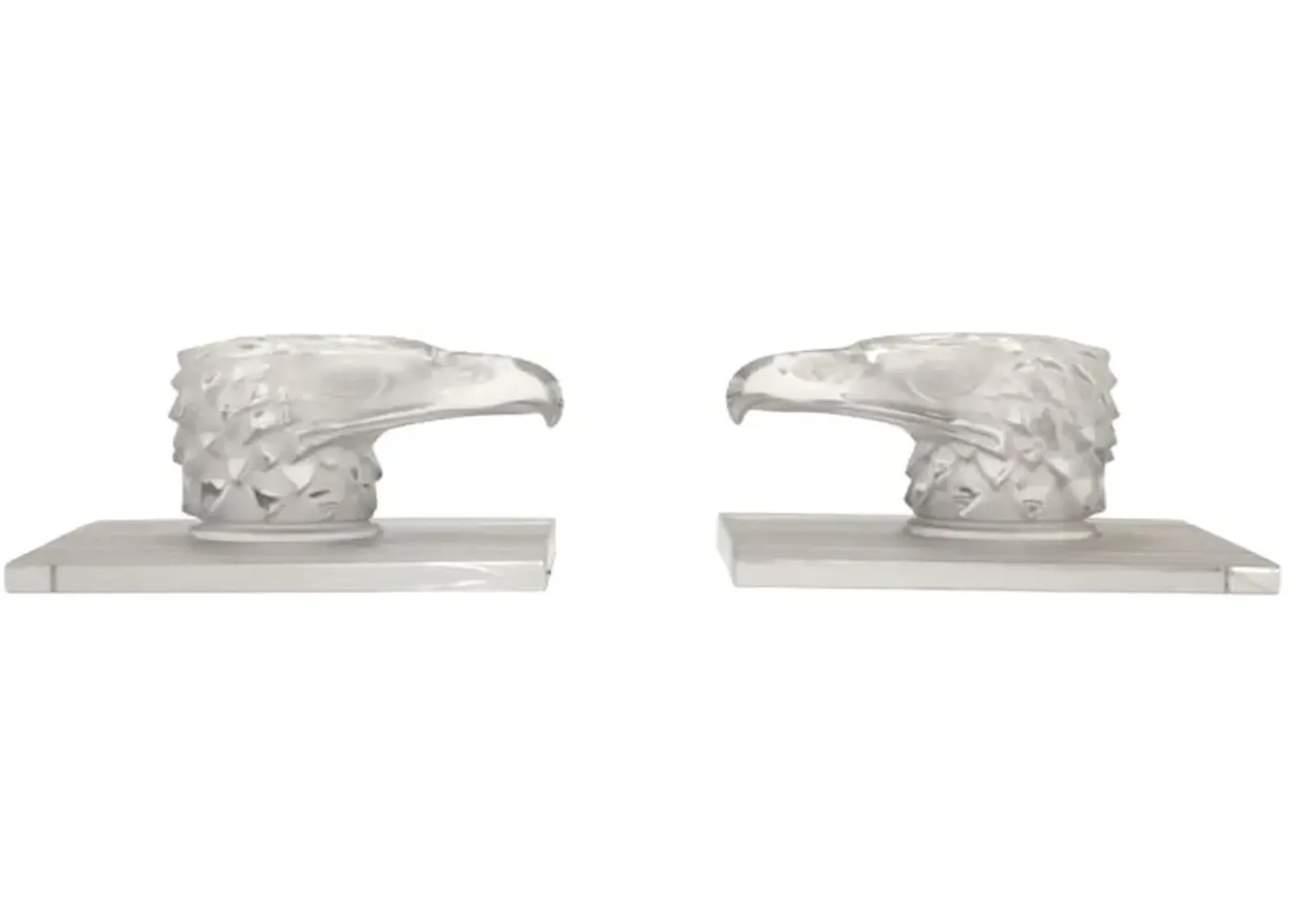 Lalique French Art Deco Eagle Bookends