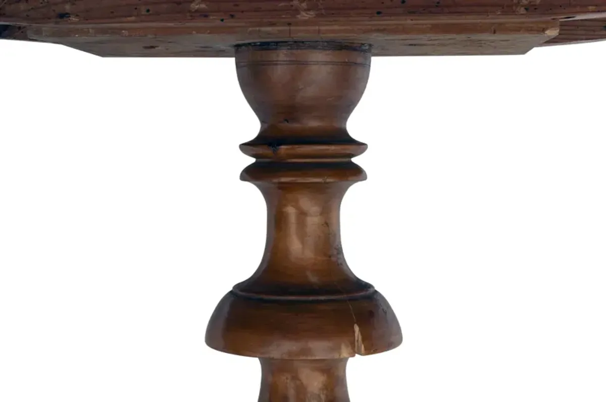 Dutch Center Table /Tripod Legs & Pedest - Brown