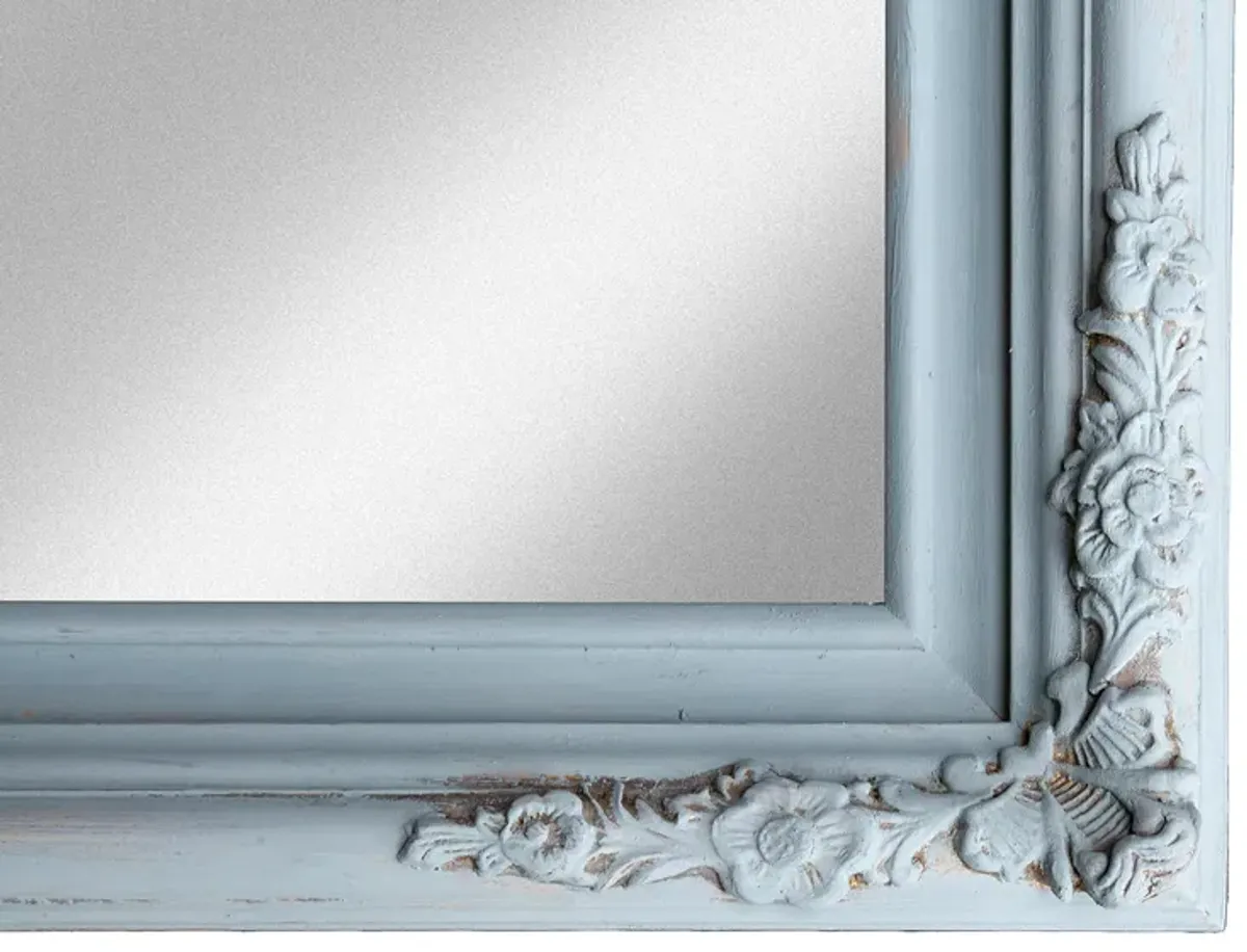 Blue Framed Mirror - Fleur de Lex Antiques