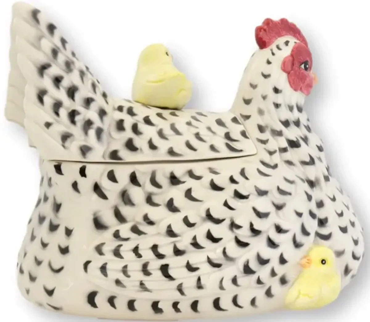 Country Spotted Rooster Cookie Jar