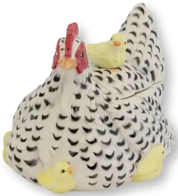 Country Spotted Rooster Cookie Jar - New England Mercantile