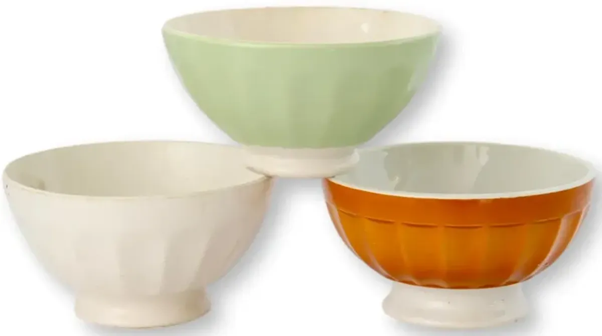 French Caf Au Lait Bowls - Set of 3