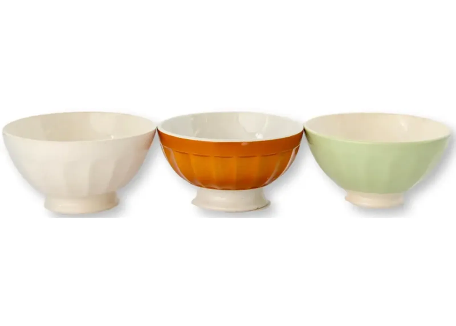 French Caf Au Lait Bowls - Set of 3