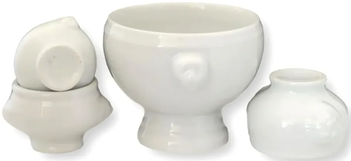 Porcelain Lion Head Small Prep Bowls