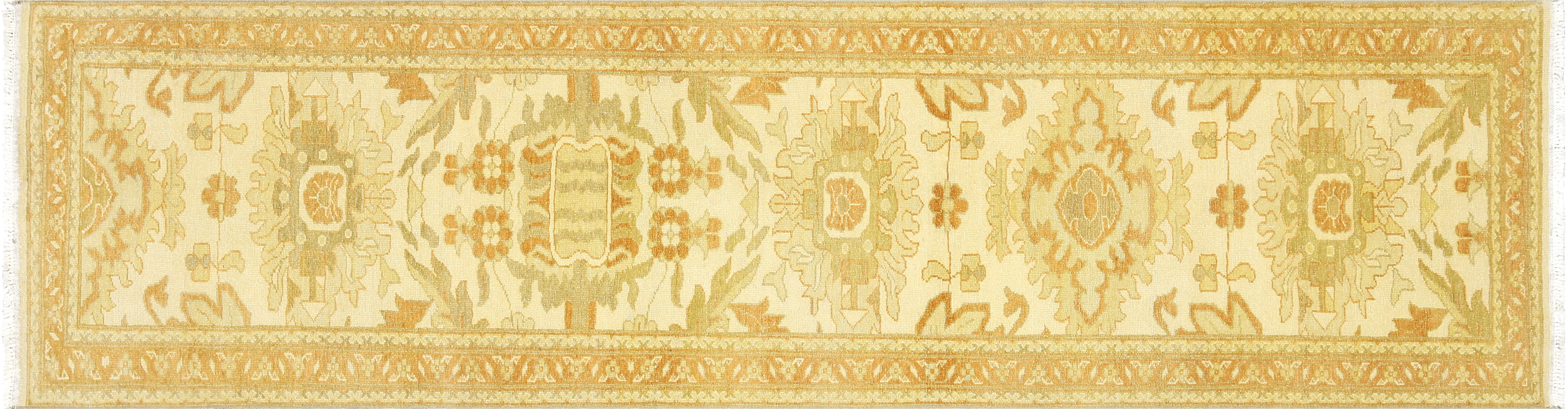 1960 Egyptian Sultanabad Runner-2'7"x9'9 - gold