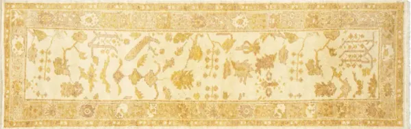 1960s Turkish Oushak Runner- 3'1"x 9'8"