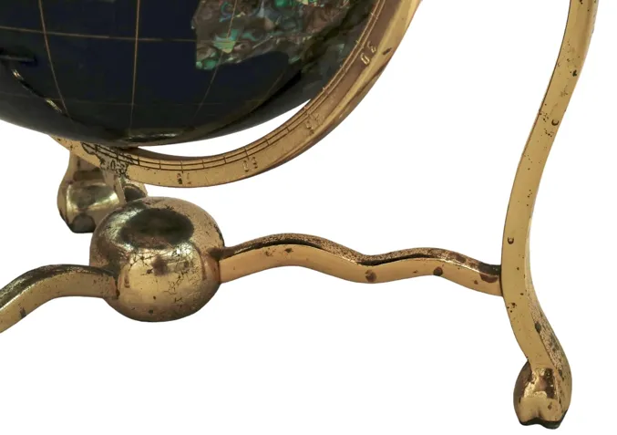 Semi-Precious Gemstone Desk Globe