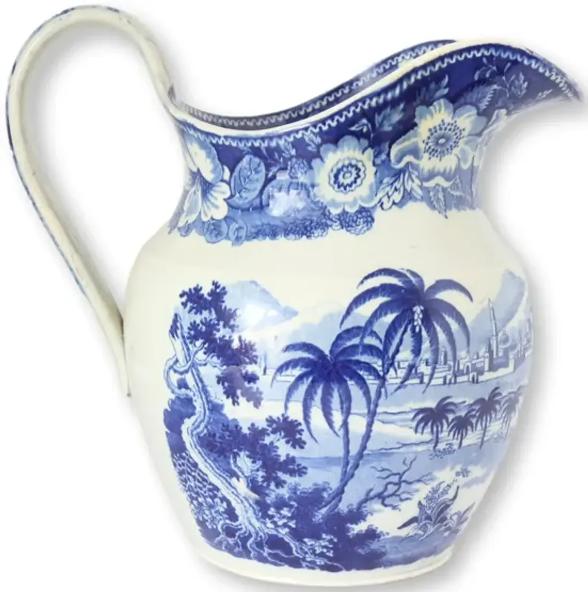 1830s Large English Pearlware Jug