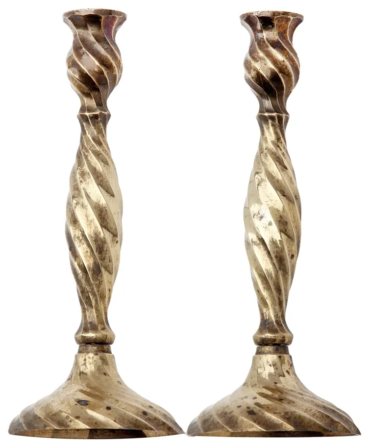 Twisted Candlesticks Pair