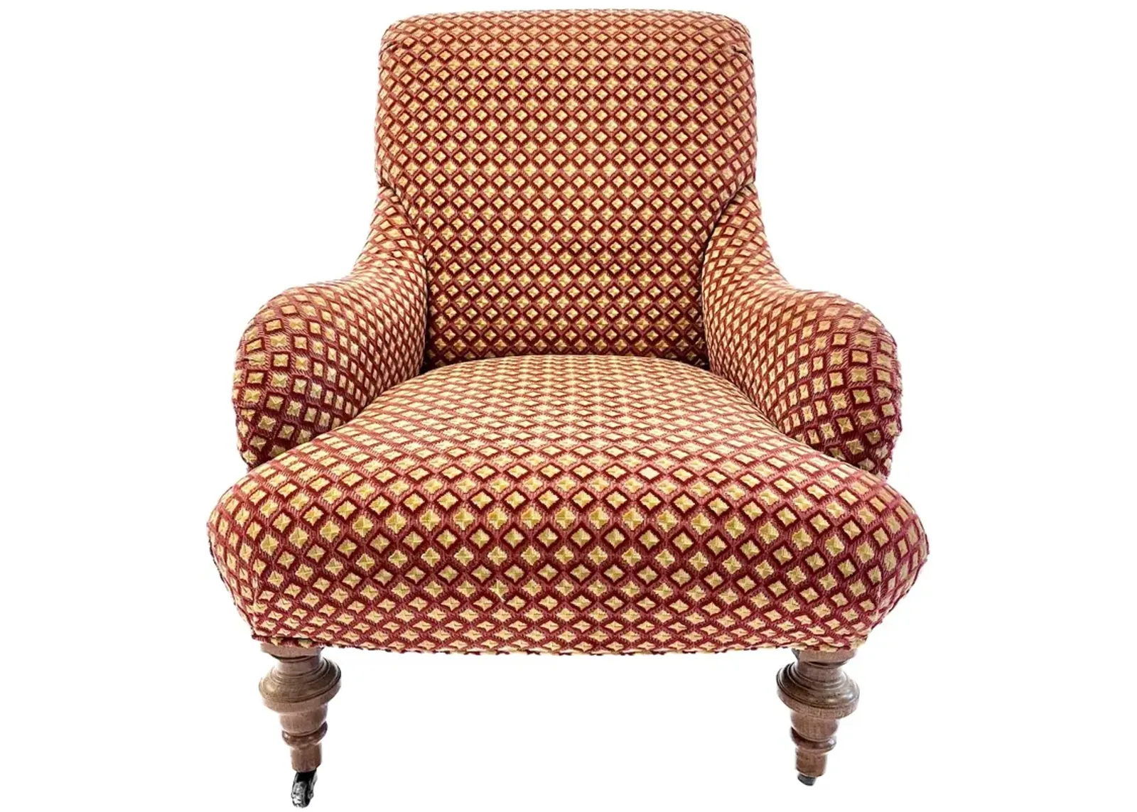 Diamond Velvet Upholstered Club Chair