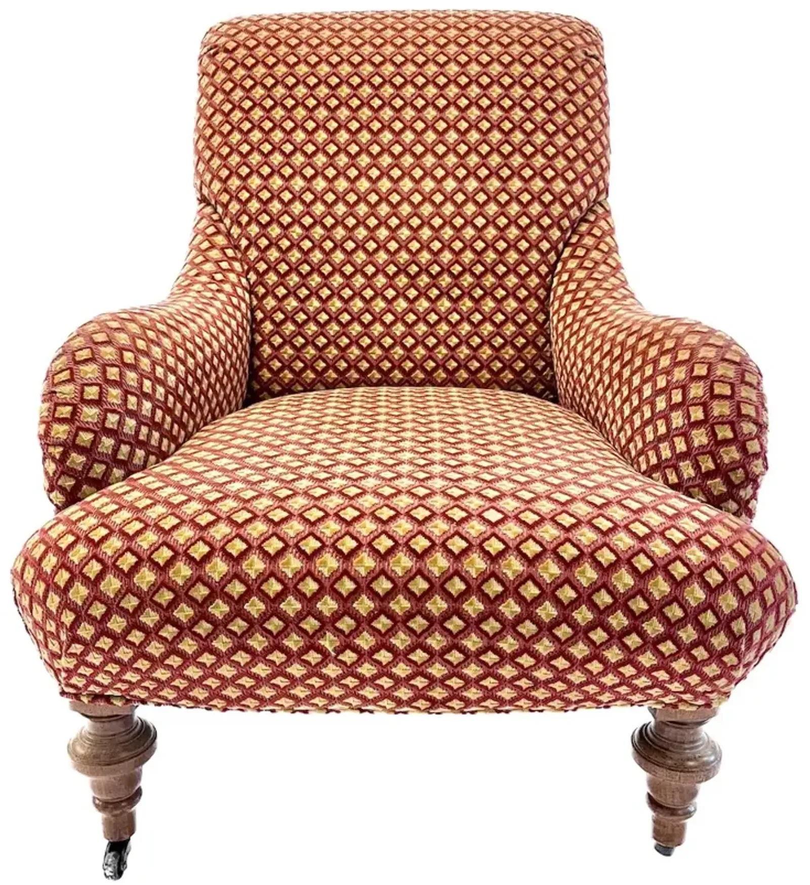 Diamond Velvet Upholstered Club Chair