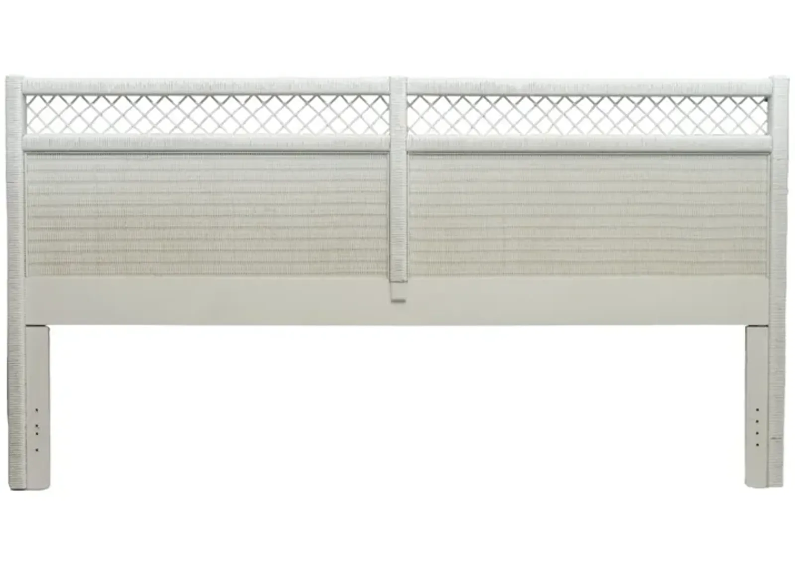 Henry Link White Wicker King Headboard