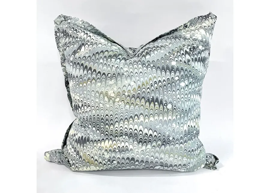 Large Marbleized Pattern Pillow