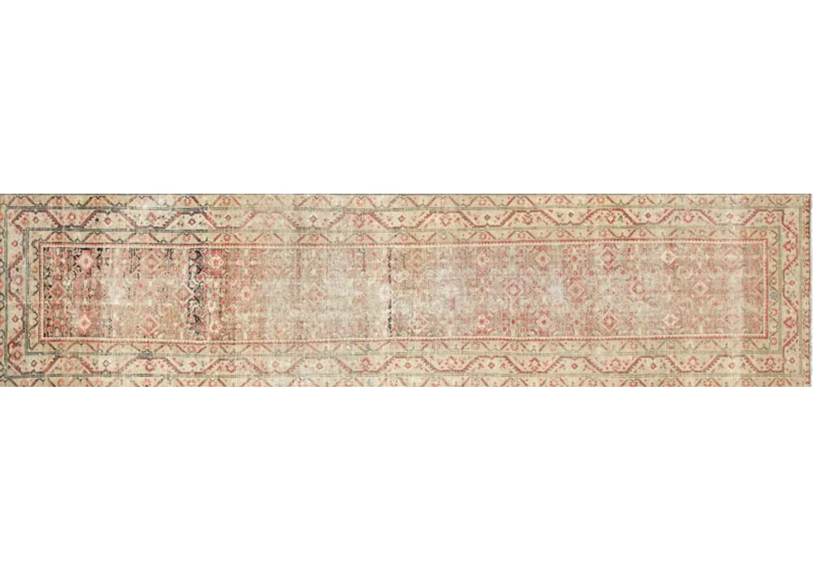 1940s Persian Melayer Runner -2'10" x12' - pink