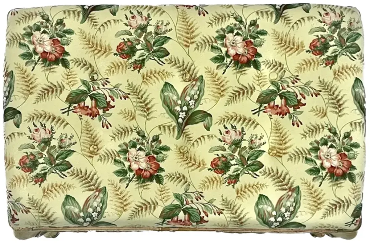 Tufted Floral Upholstered Bench