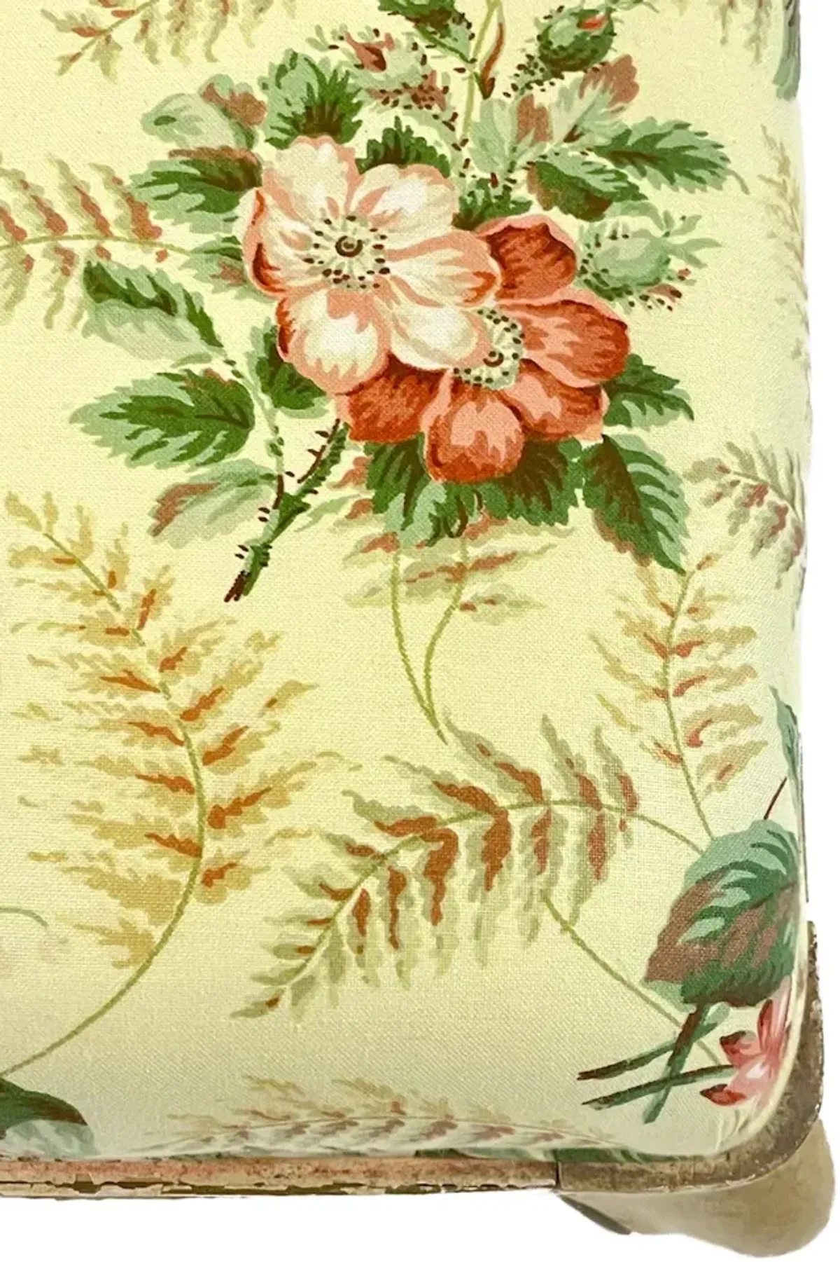 Tufted Floral Upholstered Bench