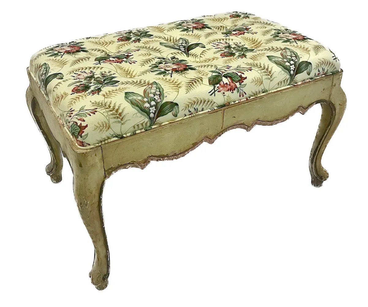 Tufted Floral Upholstered Bench