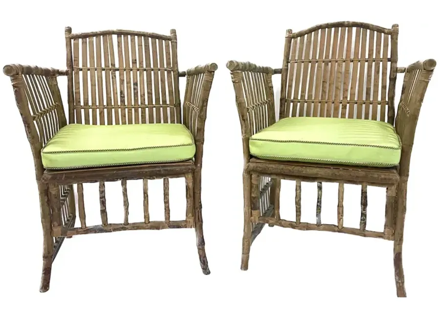 Vintage Bamboo Armchairs - PR