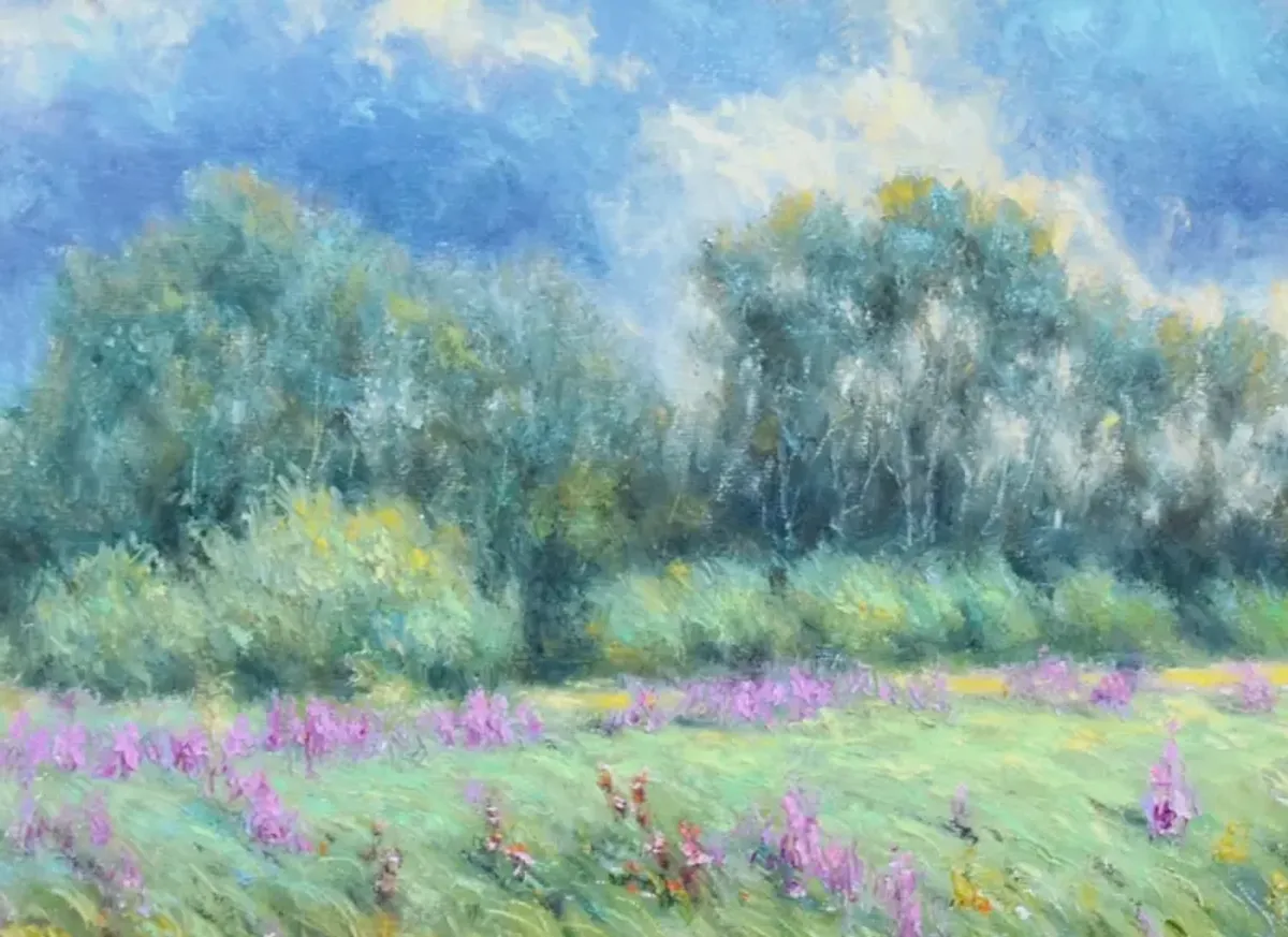 Impressionist Floral Landscape Painting