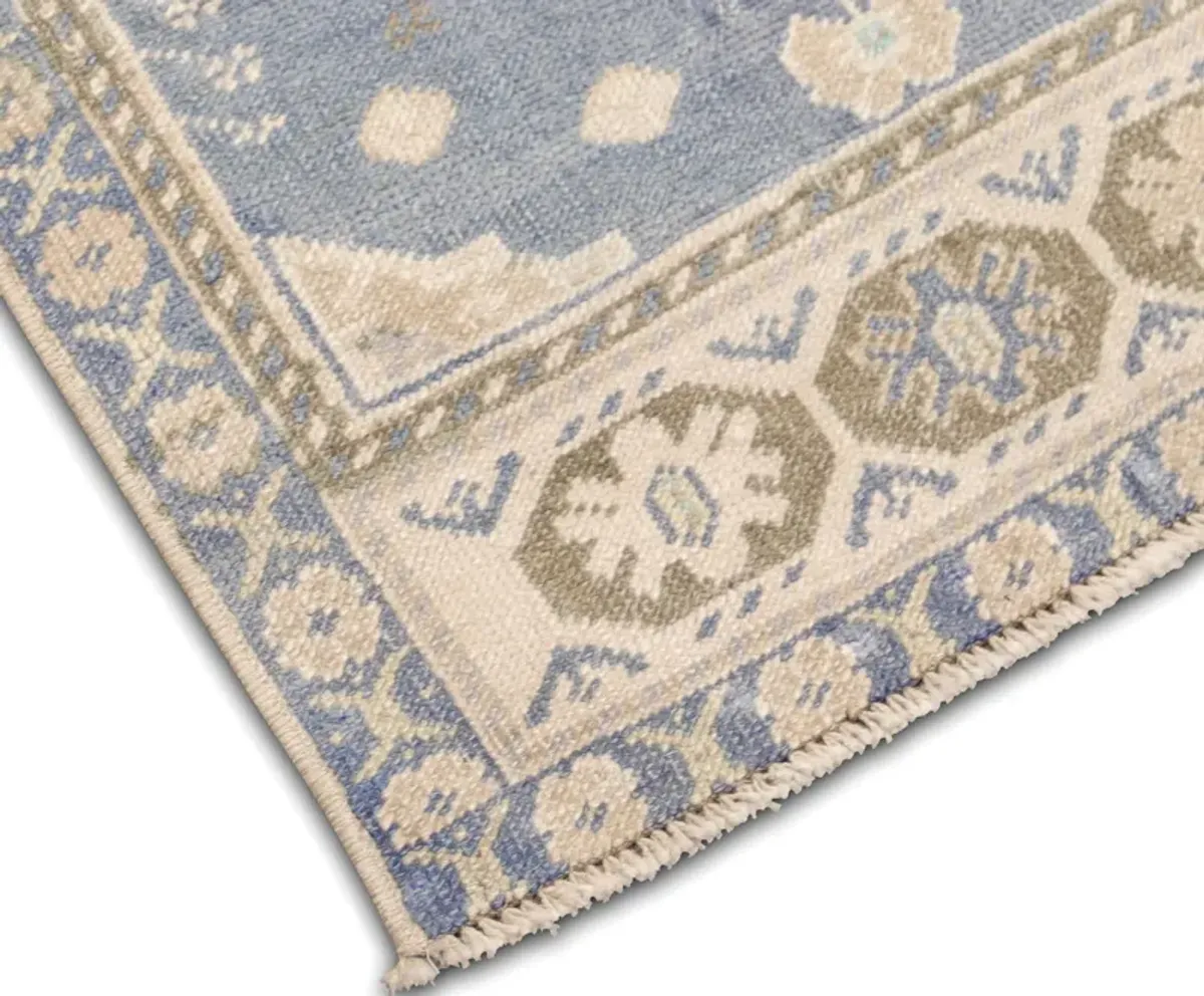 1960s Turkish Oushak Yastic -1'8"x3'6" - blue