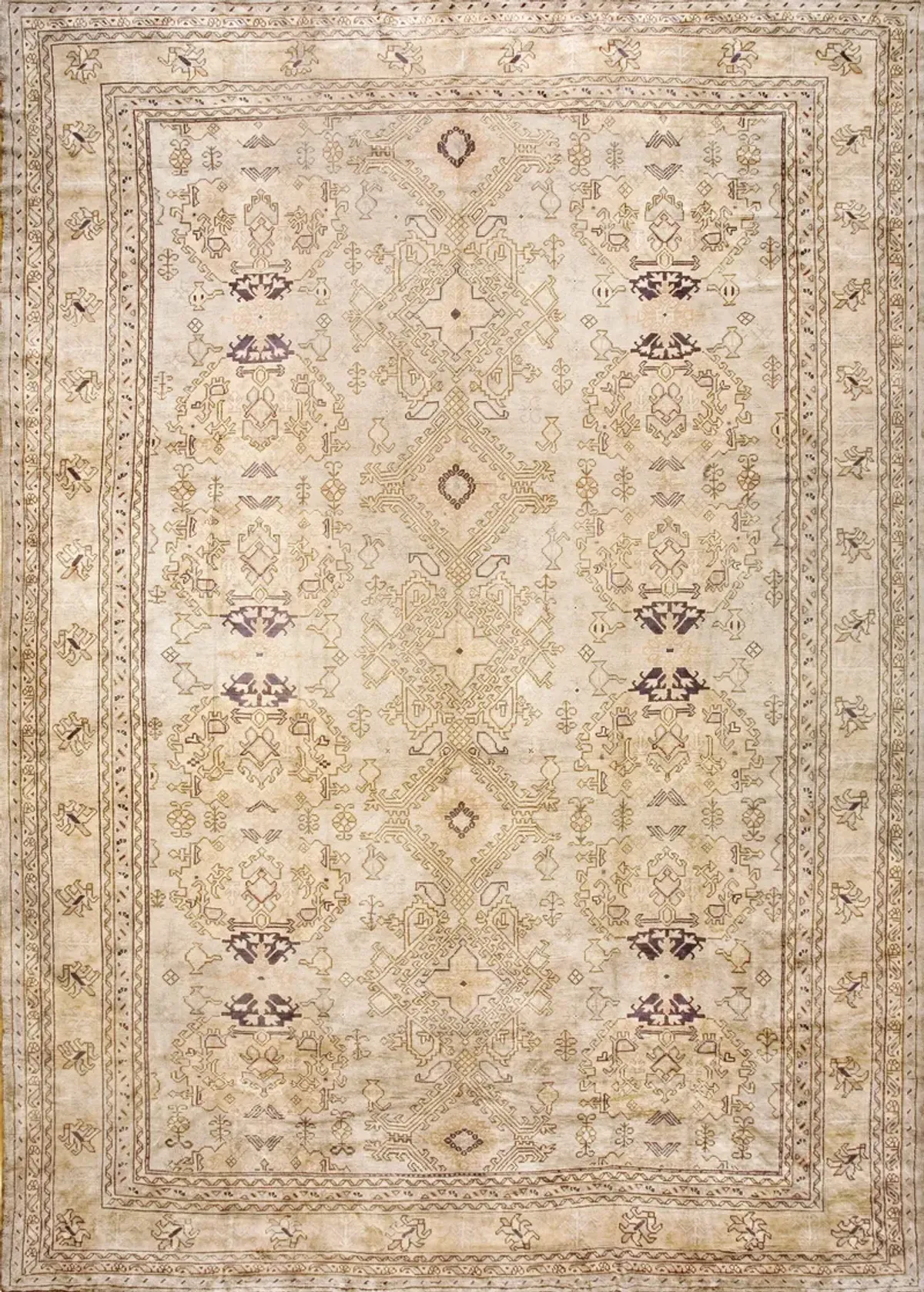 Early 20th Century Turkish Oushak Carpet