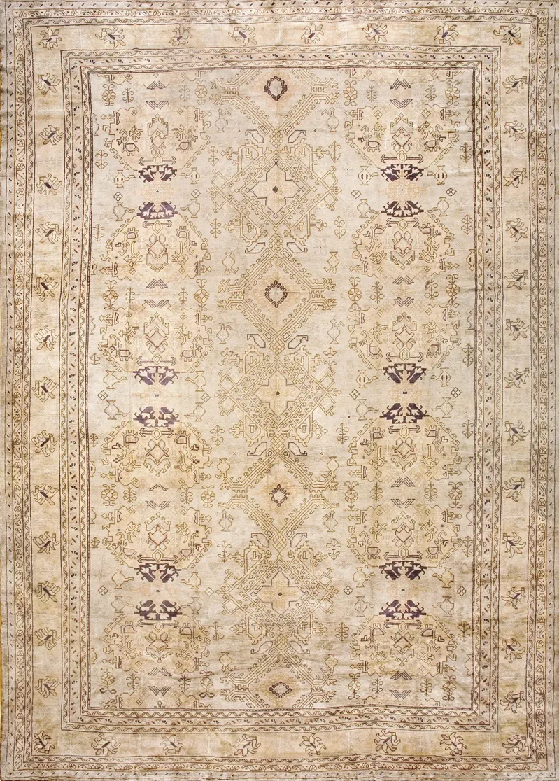 Early 20th Century Turkish Oushak Carpet